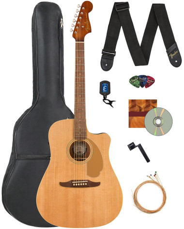 Fender Redondo Player Acoustic-Electric Guitar - Natural w/ Gig Bag