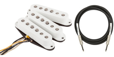 Fender Custom Shop Texas Special Stratocaster Pickups - White w/ Instrument Cable