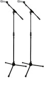 Gearlux Tripod Boom Microphone Stand with Tripod Base, Adjustable Height - 2 Pack