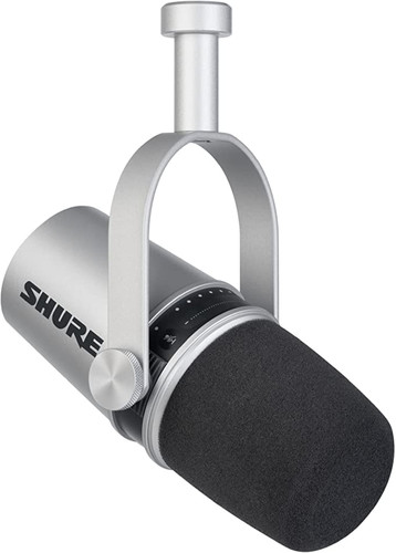 Shure MV7-S Podcast Microphone - Silver