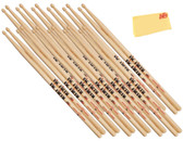 Vic Firth American Classic 7A Hickory Drumsticks - 12 Pack w/ Polishing Cloth