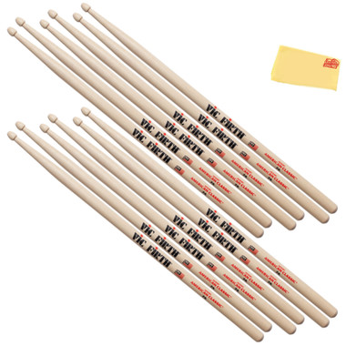 Vic Firth American Classic 7A Wood-Tipped Drumsticks - 6 Pairs