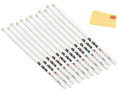 Vic Firth Corpsmaster Signature Snare Ralph Hardimon Drumsticks - 6 Pack w/ Polishing Cloth