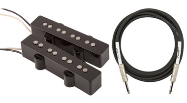 Fender Custom Shop '60s Jazz Bass Pickups - Black w/ Instrument Cable