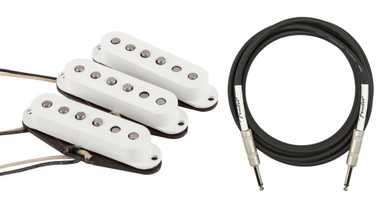 Fender Custom Shop '54 Stratocaster Pickups - White w/ Instrument Cable