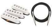 Fender Custom Shop Fat '50s Stratocaster Pickups - White w/ Instrument Cable