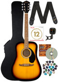 Fender FA-125 Dreadnought Acoustic Guitar - Sunburst w/ Hard Case