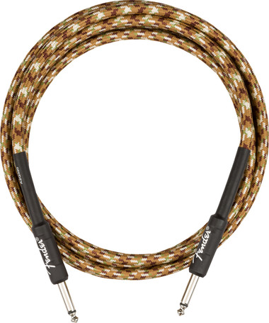 Fender 10-Foot Professional Tweed Instrument Cable, Straight-Straight, Desert Camo - 1 Pack