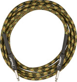 Fender 18.6-Foot Professional Tweed Instrument Cable, Straight-Straight, Woodland Camo - 1 Pack