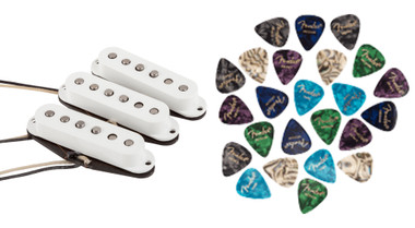 Fender Custom Shop '54 Stratocaster Pickups - White w/ Picks