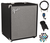 Fender Rumble 100 Bass Combo Amplifier w/ Fender Amperstand Guitar Cradle