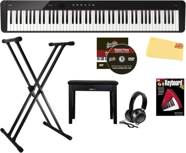 Casio PX-S5000 Privia Slim Digital Piano - Black w/ Adjustable Stand