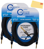 Cleartone 18.5-Foot Stage Smart Instrument Cable, Straight-Straight, 22 AWG - 2 Pack