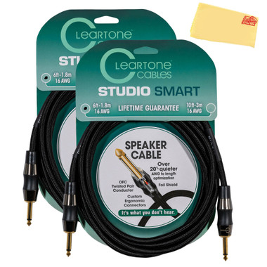Cleartone 6-Foot Studio Smart Speaker Cable, 16 AWG - 2 Pack