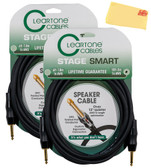 Cleartone 10-Foot Stage Smart Speaker Cable, 16 AWG - 2 Pack