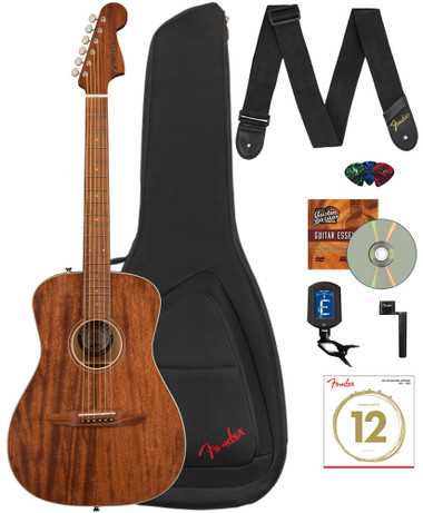 Fender Malibu Special Acoustic-Electric Guitar - Mahogany w/ Gig Bag