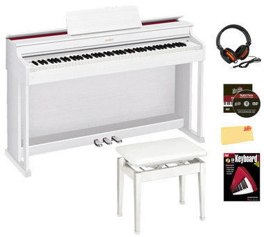 Casio AP-470 Celviano Digital Piano - White w/ Furniture Bench
