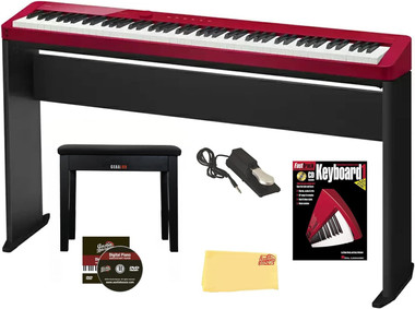 Casio PX-S1100 Privia Slim Digital Piano - Red w/ CS-68 Stand