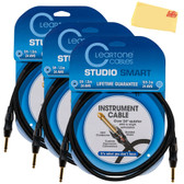 Cleartone 5-Foot Studio Smart Instrument Cable, Straight-Straight, 24 AWG - 3 Pack