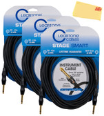 Cleartone 18.5-Foot Stage Smart Instrument Cable, Straight-Straight, 22 AWG - 3 Pack