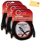 Cleartone 10-Foot Studio Smart Microphone Cable, 24 AWG - 3 Pack