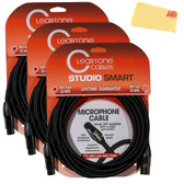 Cleartone 15-Foot Studio Smart Microphone Cable, 22 AWG - 3 Pack