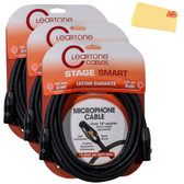 Cleartone 20-Foot Stage Smart Microphone Cable, 20 AWG - 3 Pack