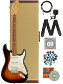 Fender Player Stratocaster, Pau Ferro - 3-Color Sunburst w/ Tweed Hard Case