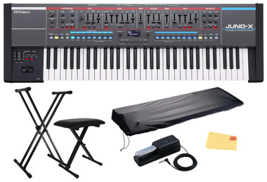 Roland Juno-X 61-Key Programmable Polyphonic Keyboard Synthesizer w/ Roland DP-10 Damper Pedal