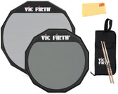 Vic Firth 6- and 12-Inch Drum Practice Pads w/ Sticks