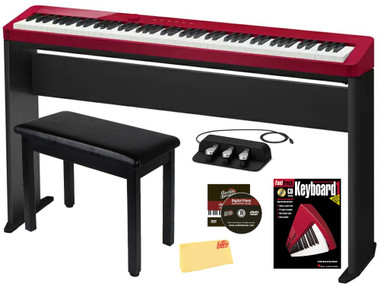Casio PX-S1100 Privia Slim Digital Piano - Red w/ SP-34 Sustain Pedal