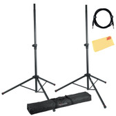 Gator Speaker Stand One Pair of Frameworks GFW-SPK-2000 w/ Instrument Cable