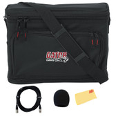 Gator Padded Bag GM-1W for a Single Wireless Mic System w/ XLR Cable