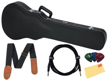 Gator GW-LPS Deluxe Wood Case for Single-Cutaway Electric Guitars w/ Strap