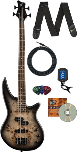 Jackson JS Series Spectra Bass JS2P Bass Guitar - Black Burst w/ Instrument Cable