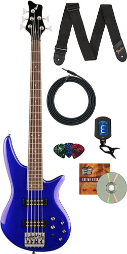 Jackson JS Series Spectra Bass JS3V Bass Guitar - Indigo Blue w/ Instrument Cable