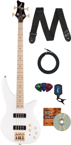 Jackson X Series Spectra Bass SBXM IV Bass Guitar - Snow White w/ Instrument Cable