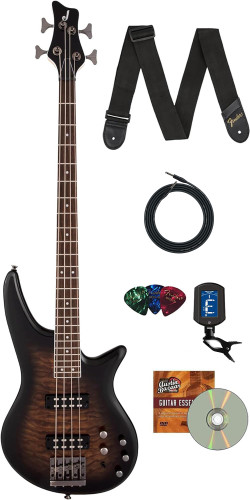 Jackson JS Series Spectra Bass JS3Q Bass Guitar - Dark Sunburst w/ Instrument Cable