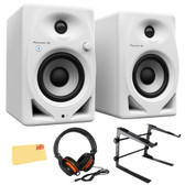 Pioneer DM-40D-BT 4-Inch Bluetooth Monitor - White w/ Laptop Stand