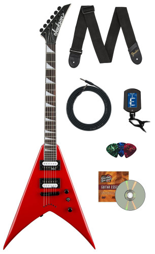 Jackson JS Series King V JS32T Electric Guitar - Ferrari Red w/ Instrument Cable
