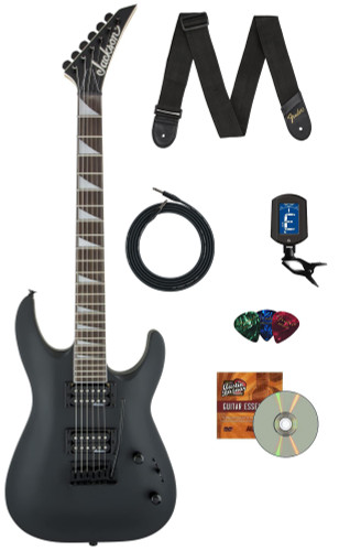 Jackson Dinky Arch Top JS22 DKA Electric Guitar - Satin Black w/ Instrument Cable