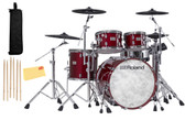 Roland VAD706-GC V-Drums Acoustic Design Electronic Drum Set - Gloss Cherry w/ Drumstick Bag