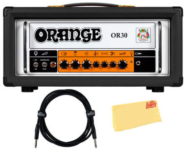 Orange OR30 Guitar Amplifier Head - Black w/ Instrument Cable