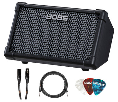 Boss Cube Street II Battery-Powered Stereo Amplifier - Black w/ Cables