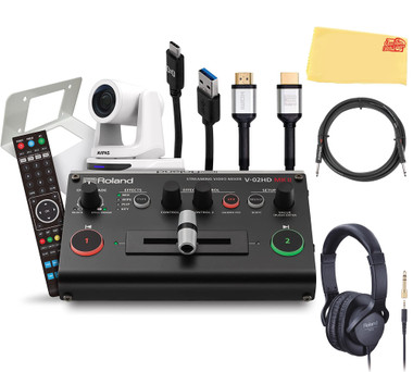 Roland PTZ-1G-V02 PTZ Single White Camera w/ Headphones