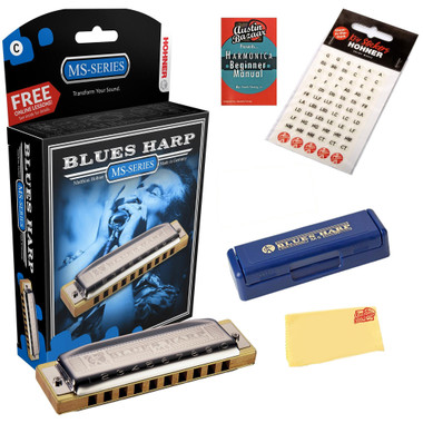 Hohner 532 Blues Harp MS Harmonica - Key of G w/ Key Stickers