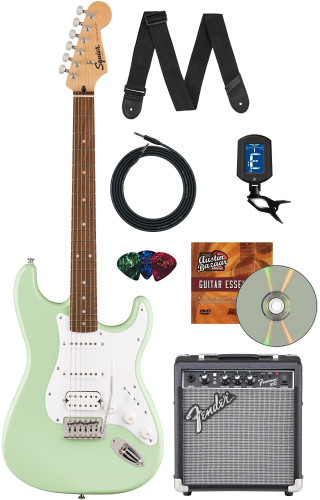 Fender Squier Sonic Stratocaster HSS - Surf Green w/ Frontman 10G