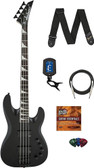 Jackson David Ellefson Concert Bass CBX IV Bass Guitar - Satin Black w/ Instrument Cable