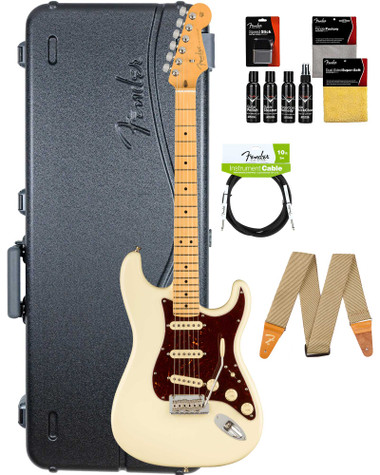 Fender American Professional II Stratocaster - Olympic White w/ Cleaning Kit