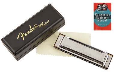 Fender Blues Deluxe Harmonica - Key of E w/ Austin Bazaar Instructional Manual